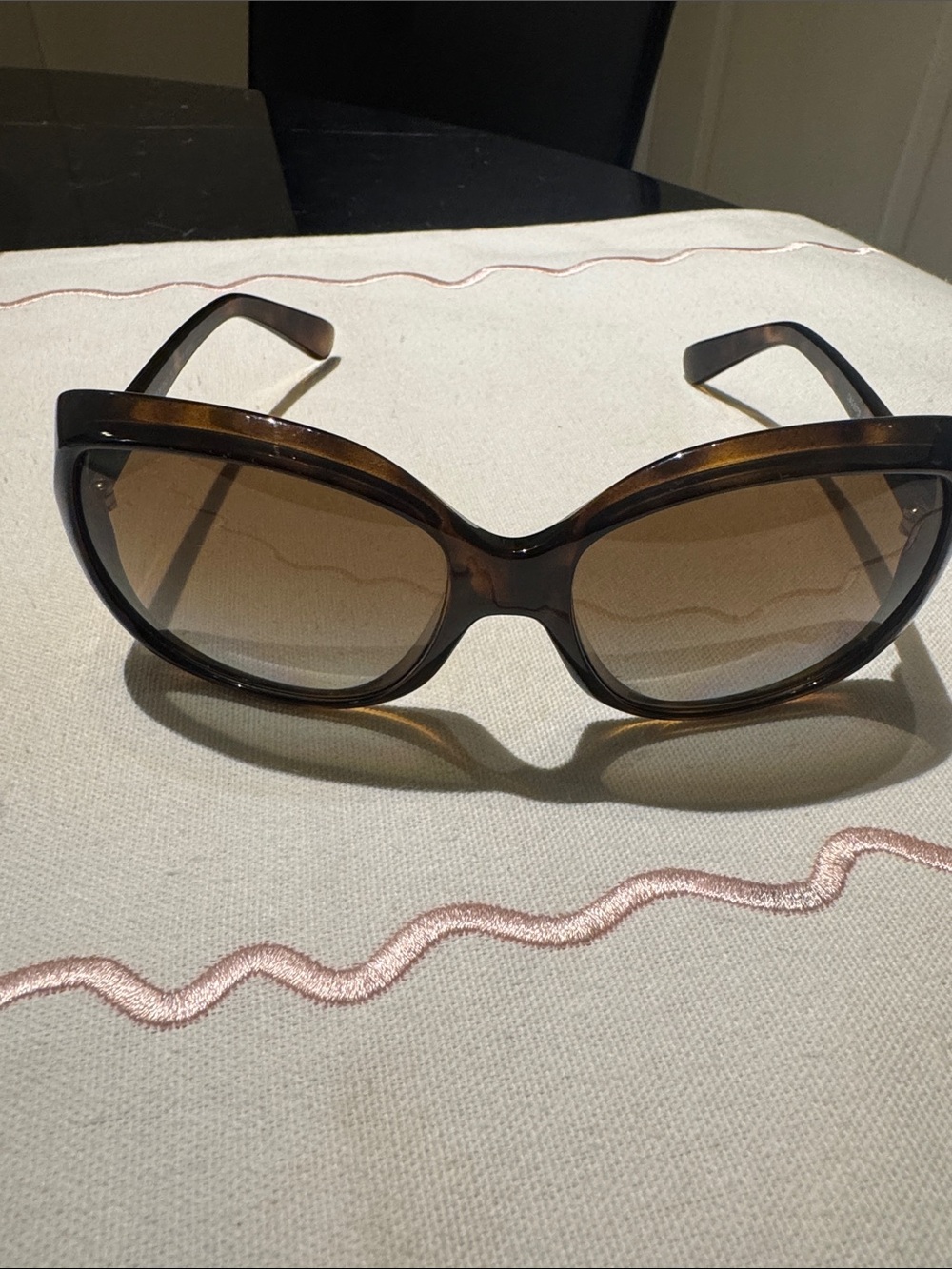 D&G Women's Tortoiseshell Brown Oversized Sunglasses